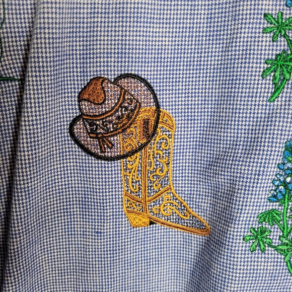 baw athletic wear Tops Vintage Texas Shirt Embroidery Details